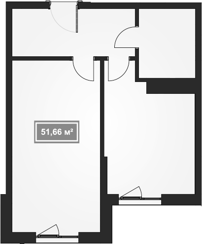 Планировка — Гостиничный комплекс Marine Garden 4, 1-комн., 52 м²
