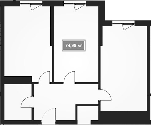 Планировка — Гостиничный комплекс Marine Garden 4, 1-комн., 75 м²