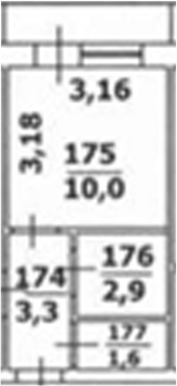 Планировка — Esenin Collection by Grace Group 4*, Студия, 18 м²