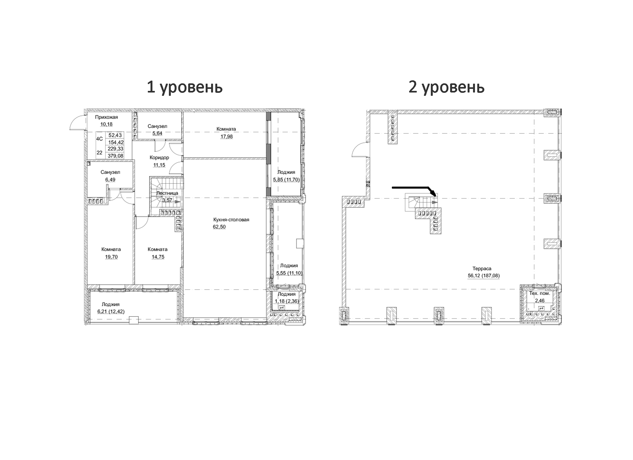 Планировка — Клубный дом Парамонов, 4-комн., 154 м²