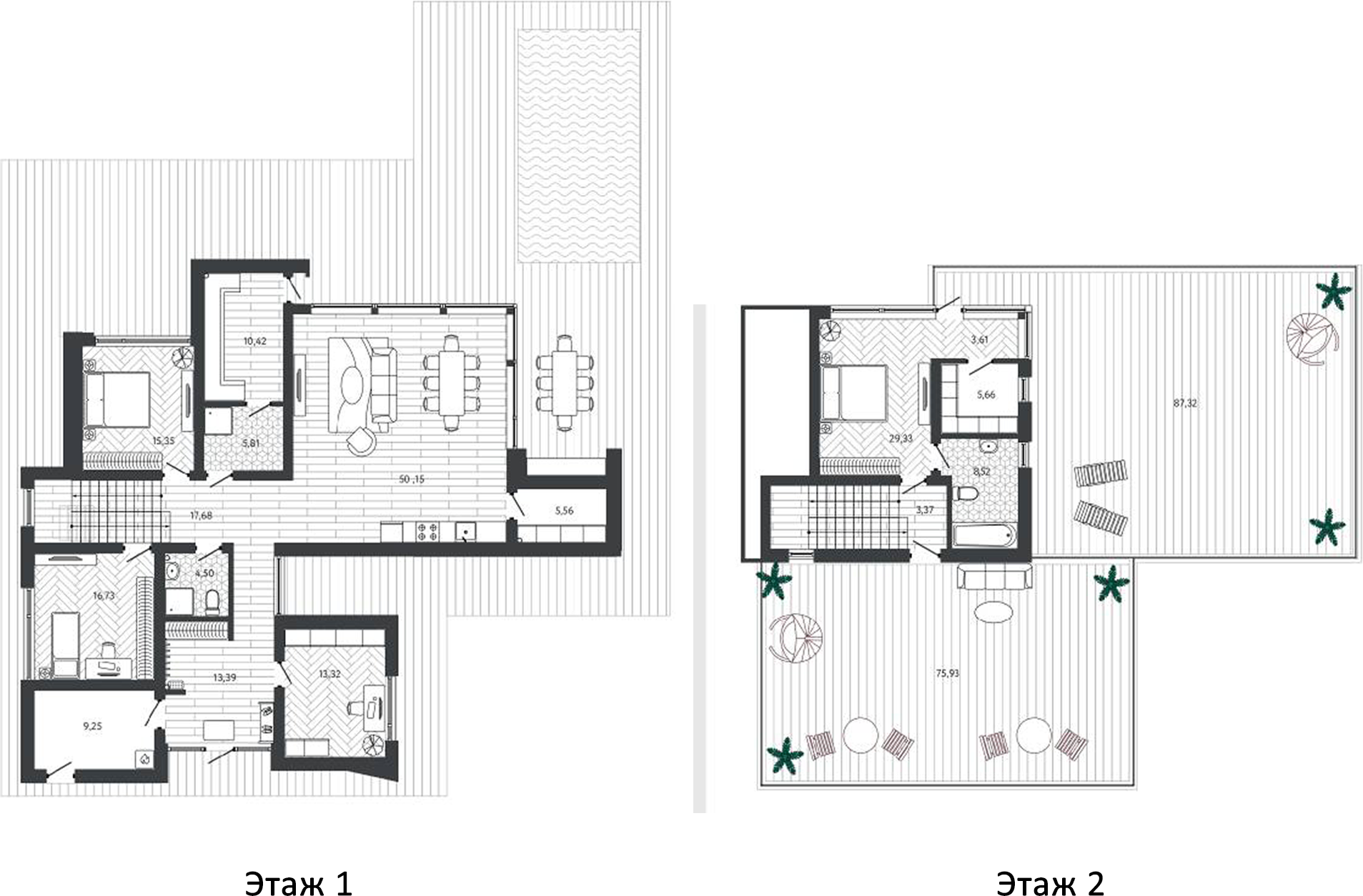 Планировка — Коттеджный поселок Собер-Баш, 4-комн., 165 м²