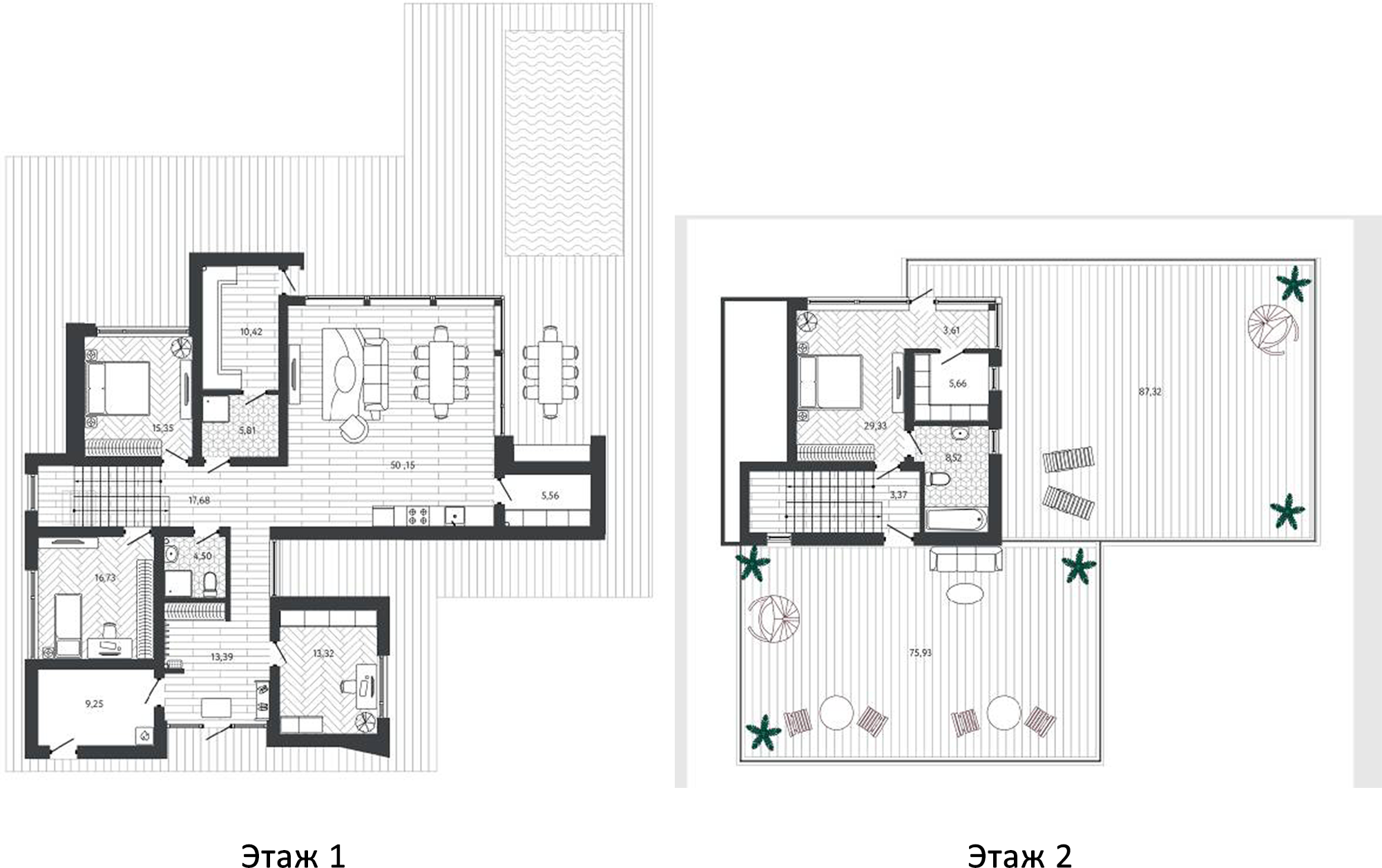 Планировка — Коттеджный поселок Собер-Баш, 4-комн., 207 м²
