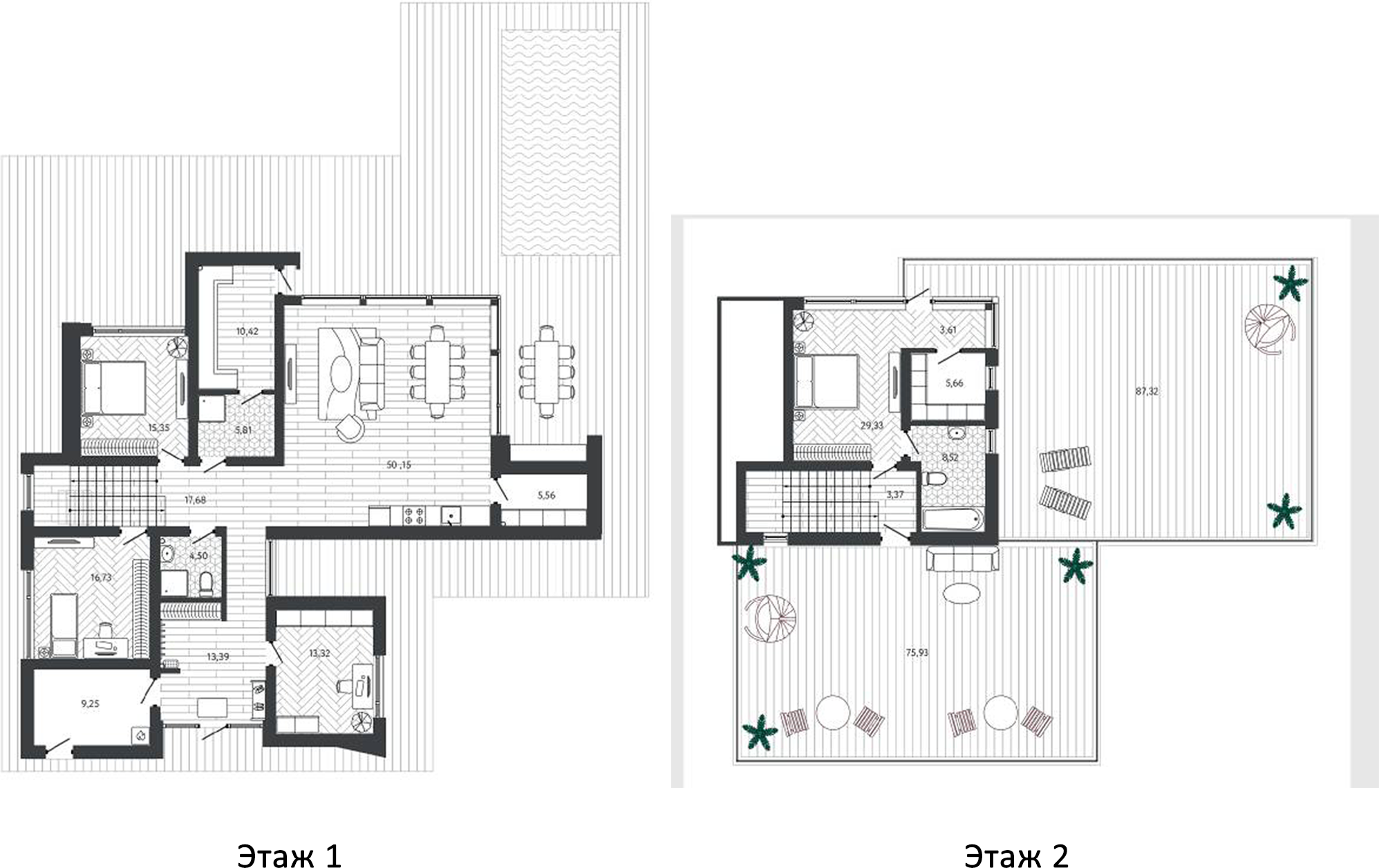 Планировка — Коттеджный поселок Собер-Баш, 4-комн., 207 м²