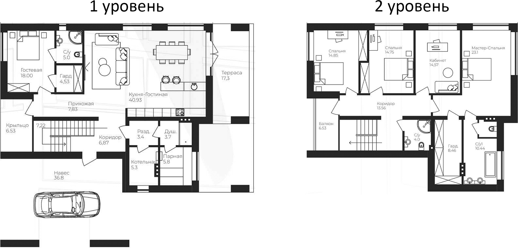 Планировка — Коттеджный поселок Сады AVION, 5-комн., 271 м²