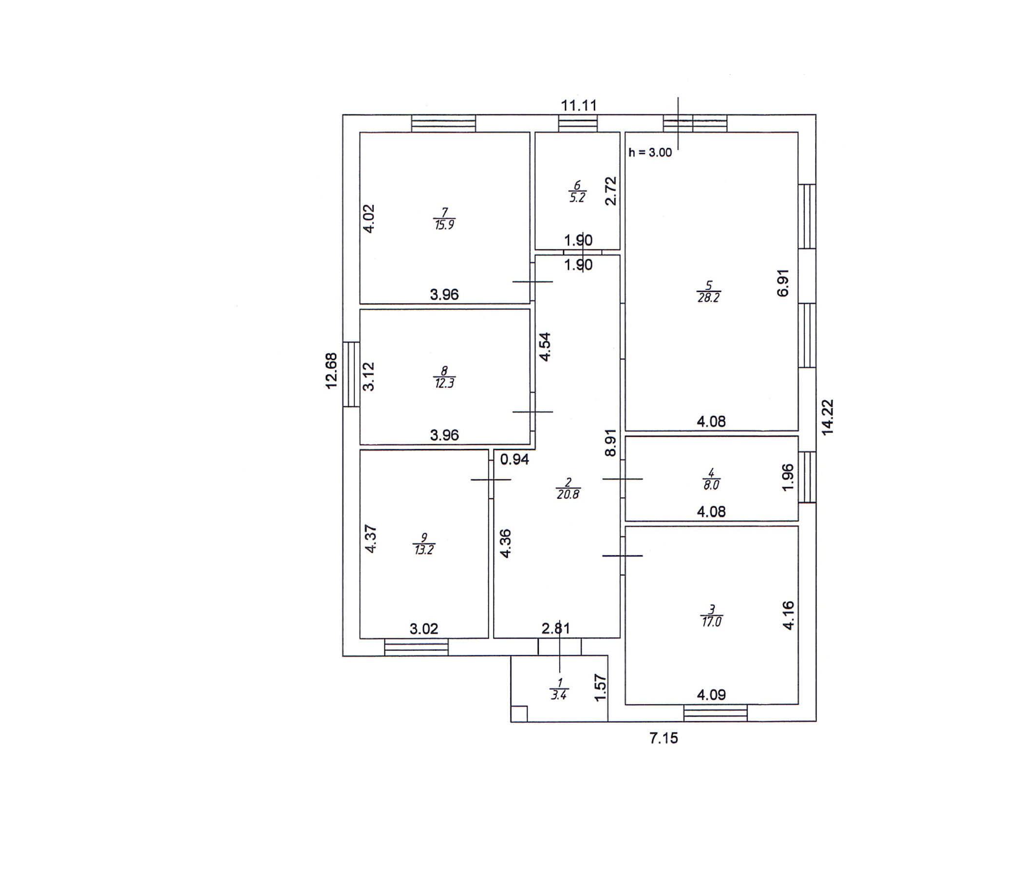 Планировка — Коттеджный поселок GREEN WOOD, 4-комн., 133 м²