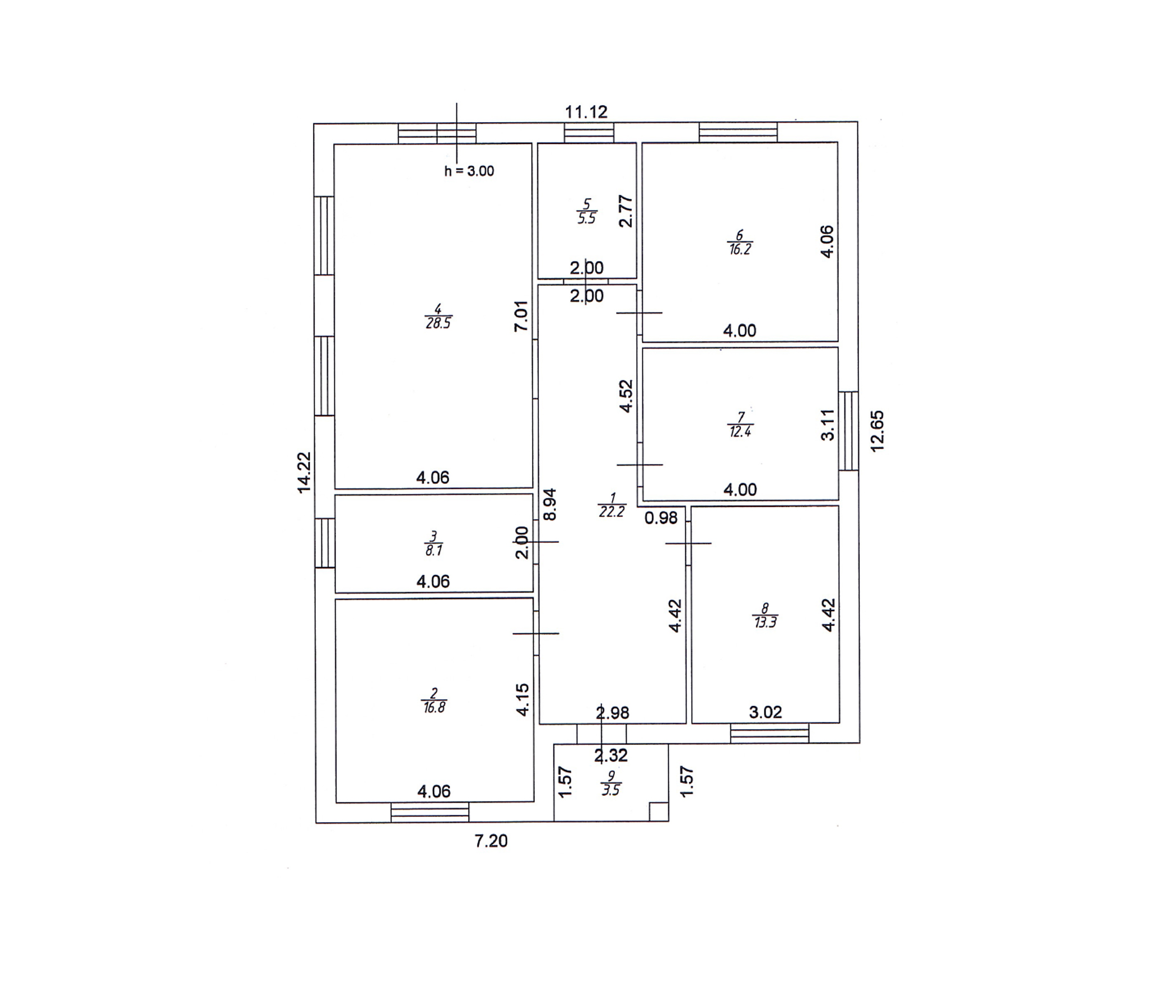 Планировка — Коттеджный поселок GREEN WOOD, 4-комн., 133 м²