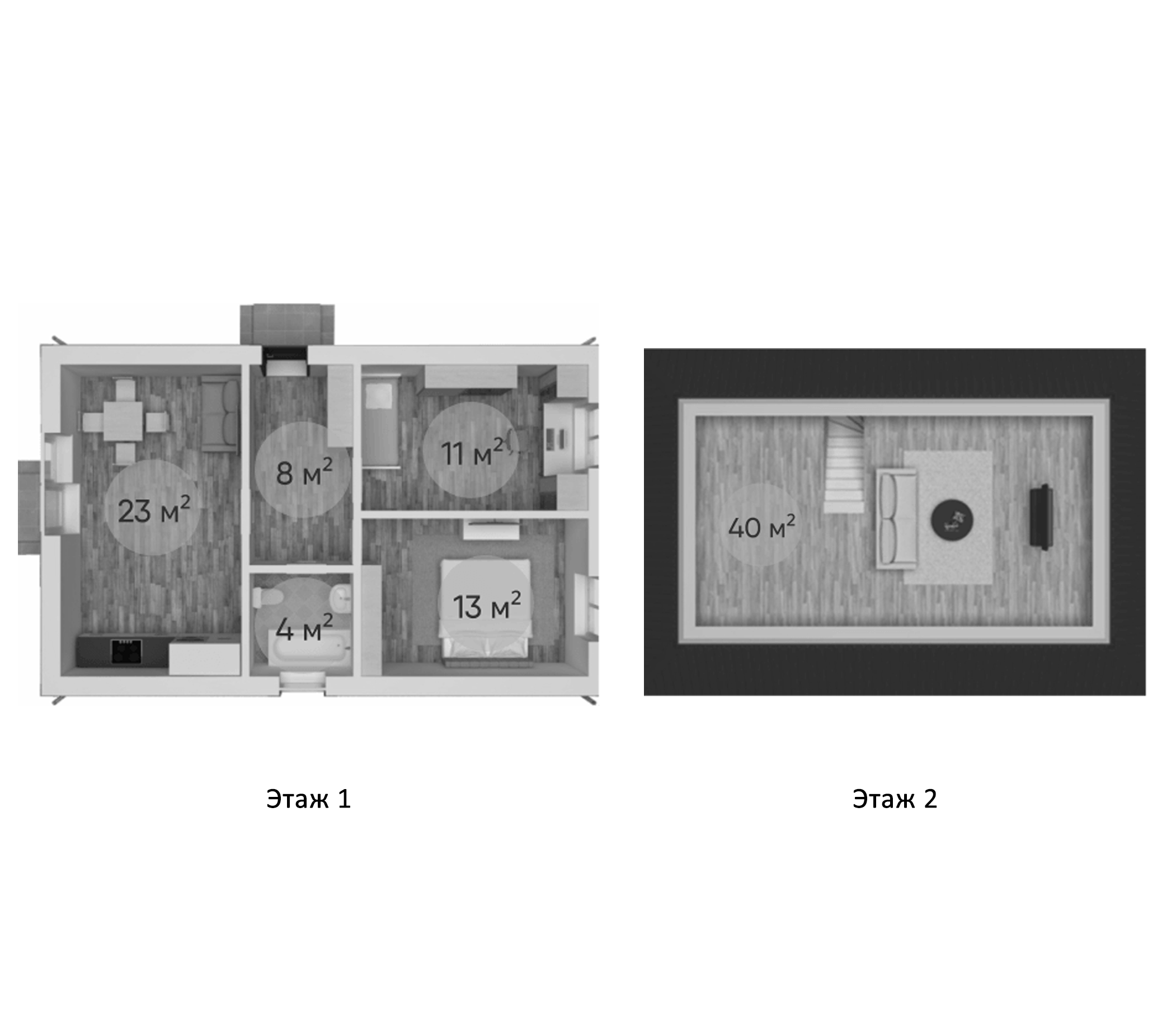 Планировка — Коттеджный поселок Перспектива 3, 1-комн., 100 м²