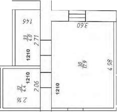 Планировка — Апарт-отель Markov Aparts, Студия, 26 м²