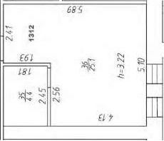 Планировка — Апарт-отель Markov Aparts, Студия, 30 м²