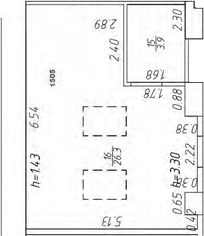 Планировка — Апарт-отель Markov Aparts, Студия, 29 м²