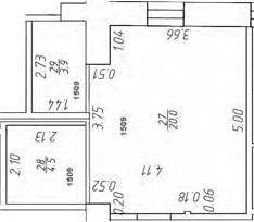 Планировка — Апарт-отель Markov Aparts, Студия, 28 м²