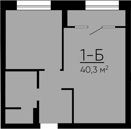 Планировка — Amundsen, 2-комн., 39 м²