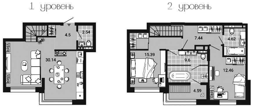 Планировка — Лес, 3-комн., 88 м²