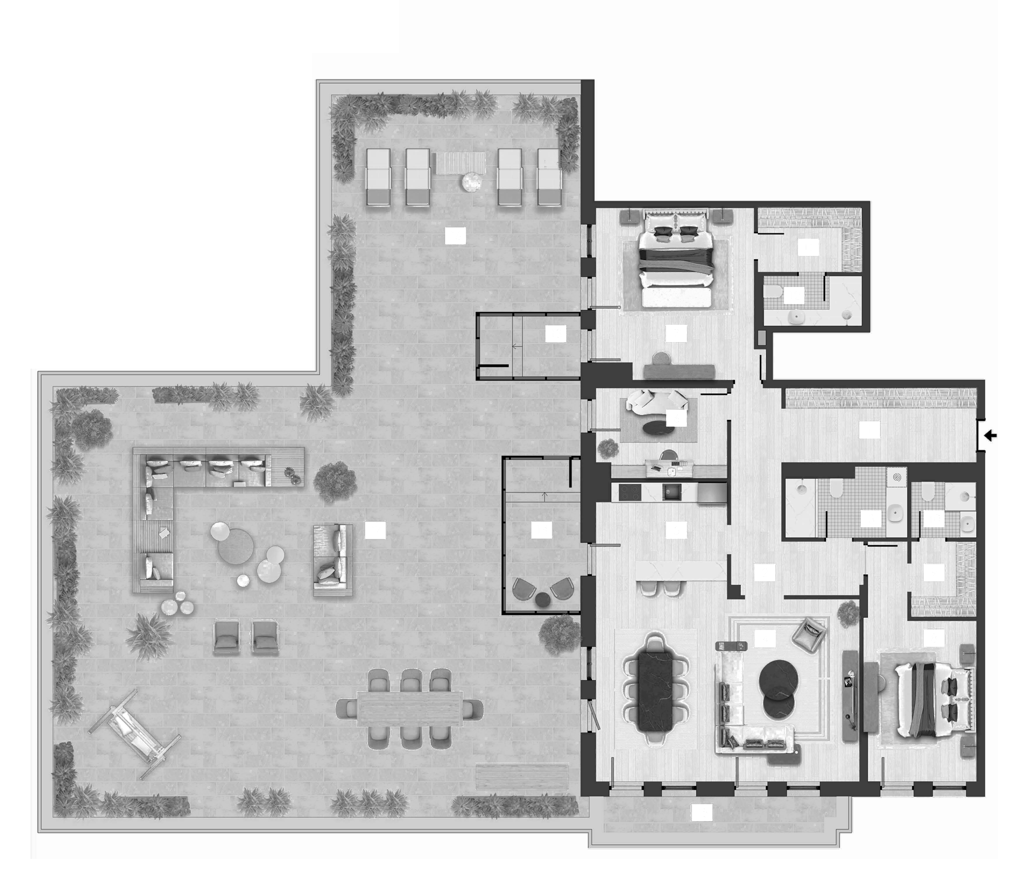 Планировка — TOPAZ Residences by TASIGO, 4-комн., 170 м²
