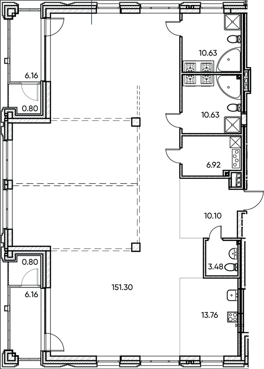 Планировка — Заман, 1-комн., 207 м²