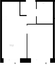 Планировка — Сиберово, 1-комн., 33 м²