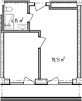Планировка — Баден Баден Тургояк Резорт, Студия, 33 м²