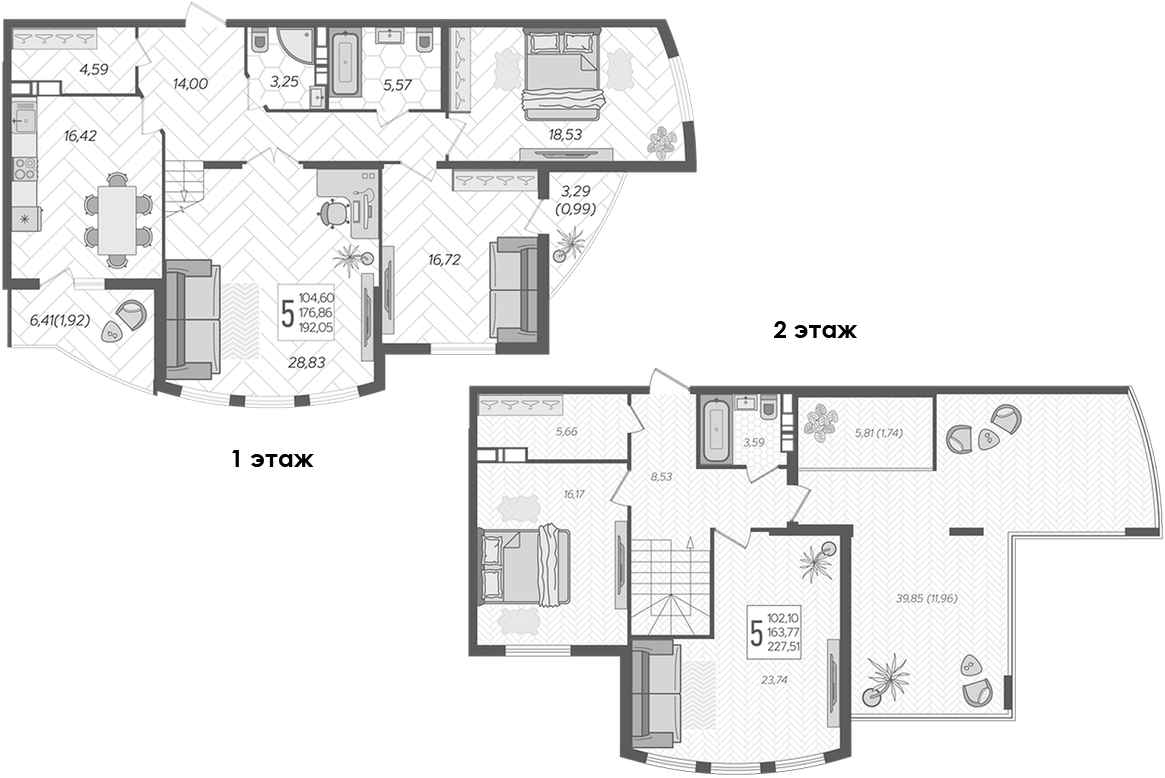 Планировка — Альфа. АСК, 5-комн., 211 м²