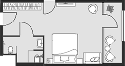 Планировка — Соsmos Selection Sochi Sialia Resort 5*, 1-комн., 43 м²