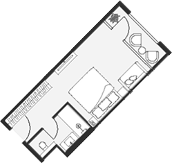 Планировка — Соsmos Selection Sochi Sialia Resort 5*, 1-комн., 32 м²