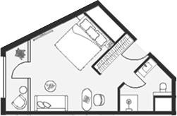 Планировка — Соsmos Selection Sochi Sialia Resort 5*, 1-комн., 35 м²