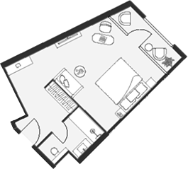 Планировка — Соsmos Selection Sochi Sialia Resort 5*, 1-комн., 44 м²