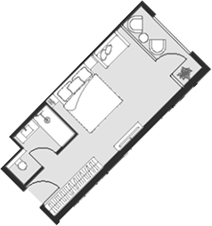 Планировка — Соsmos Selection Sochi Sialia Resort 5*, 1-комн., 33 м²