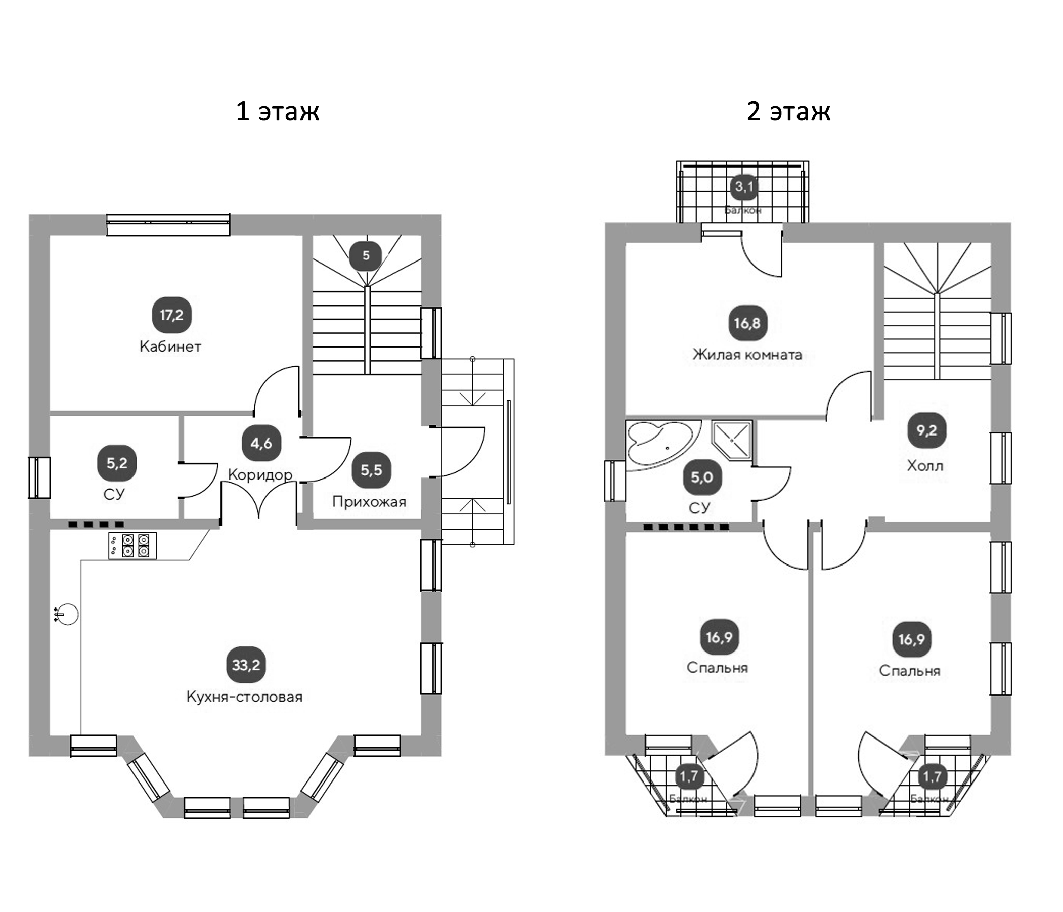 Планировка — Коттеджный поселок ZAGOROD 2, 4-комн., 139 м²