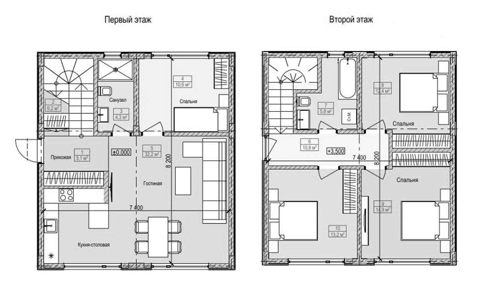 Планировка — Коттеджный поселок Уют на Лесной 3, 4-комн., 120 м²