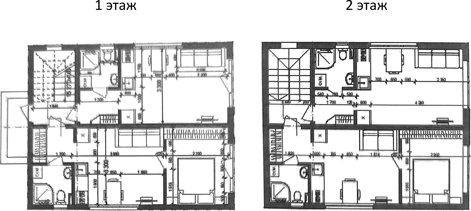 Планировка — Коттеджный поселок У горной реки, 1-комн., 120 м²