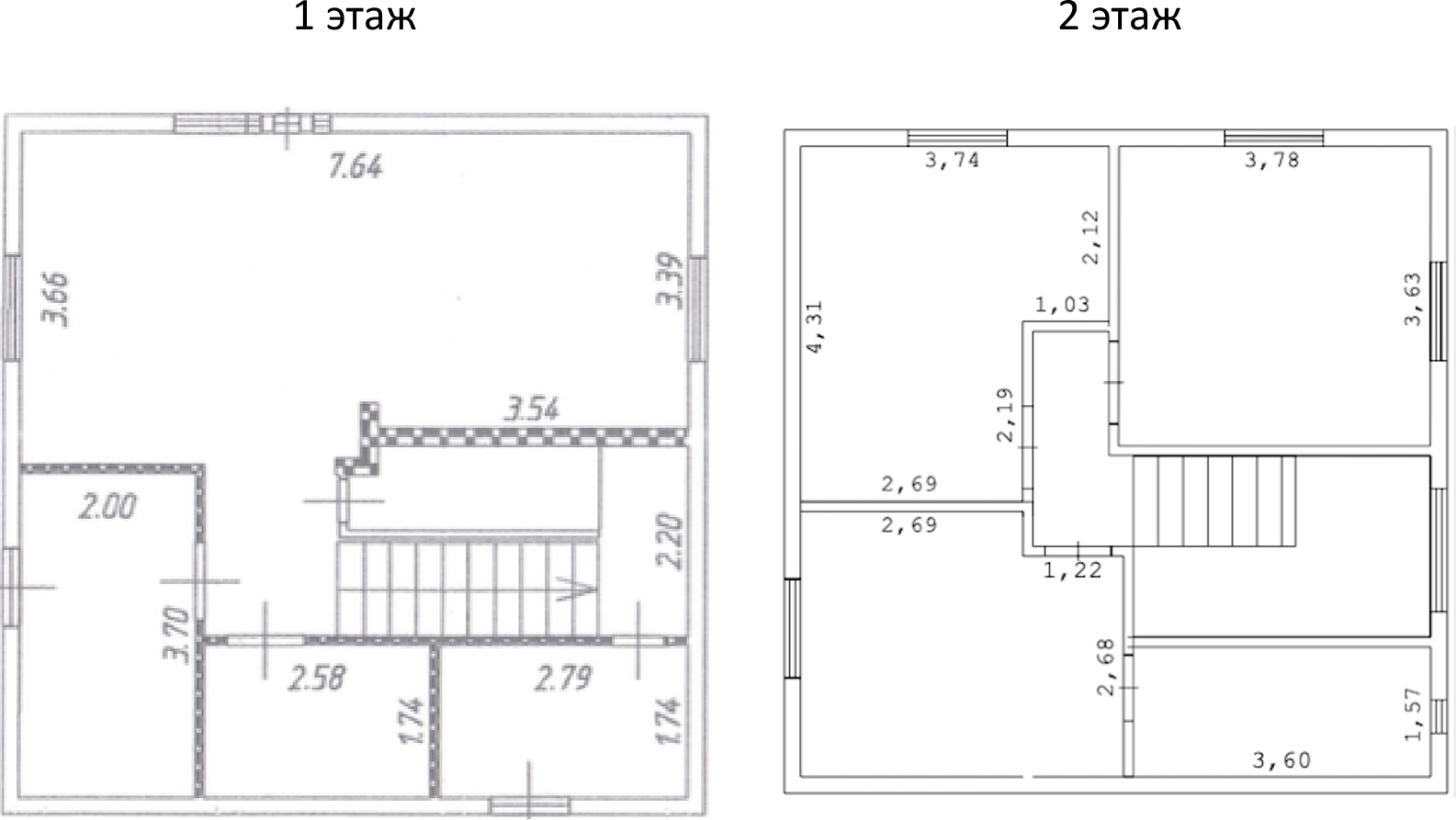 Планировка — Коттеджный поселок У горной реки, 1-комн., 116 м²