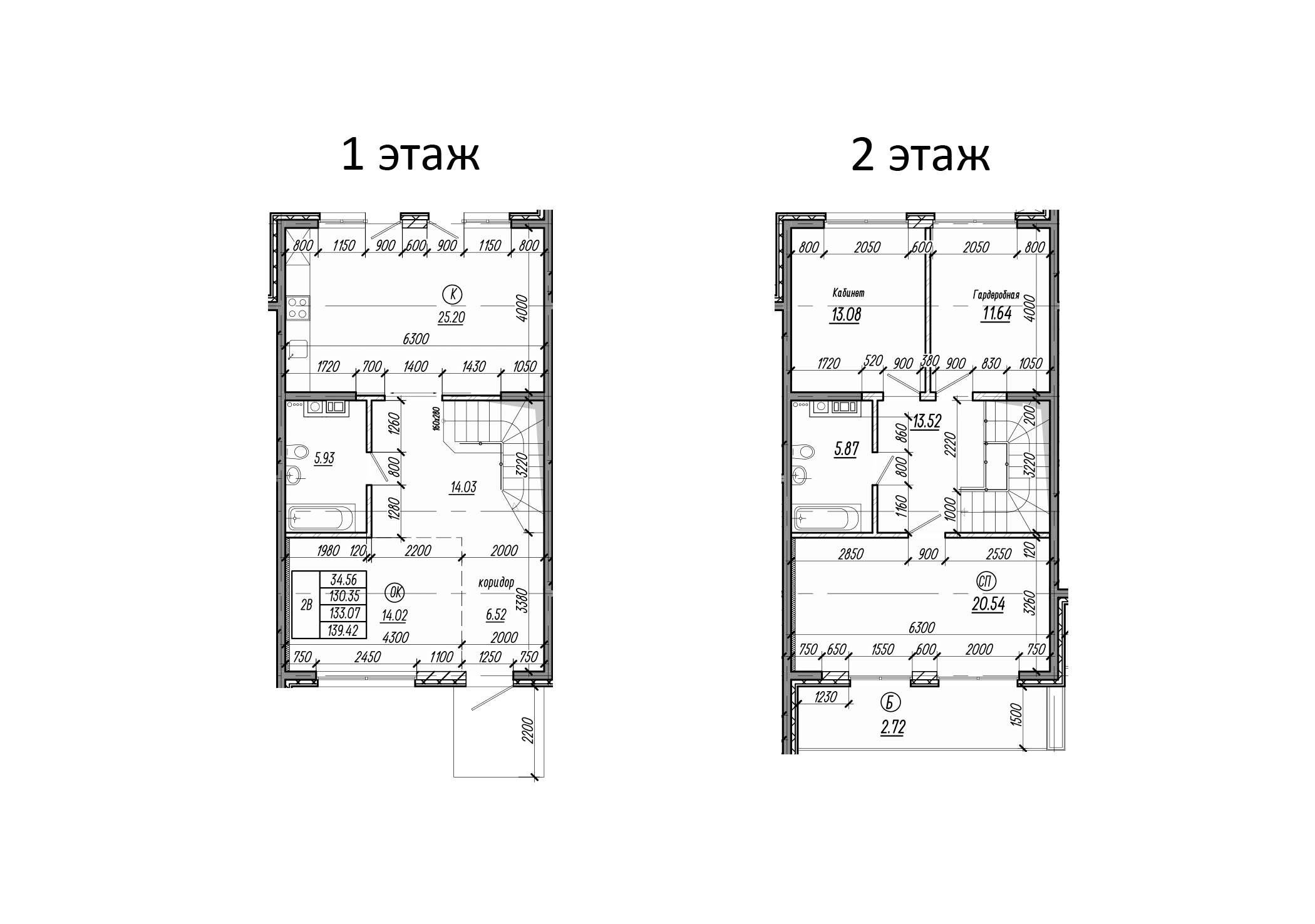 Планировка — Миндаль. СЗ Исток, 3-комн., 125 м²