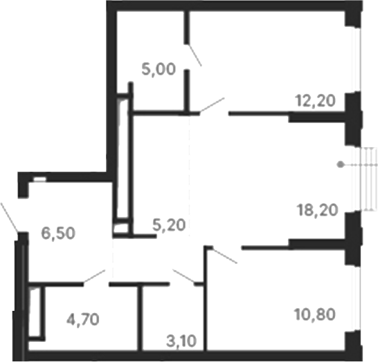Планировка — Парк Столиц, 2-комн., 66 м²