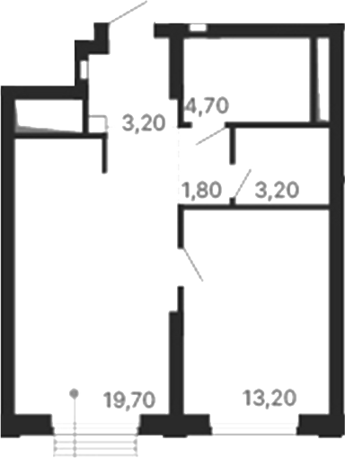 Планировка — Парк Столиц, 1-комн., 46 м²