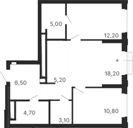 Планировка — Парк Столиц, 2-комн., 66 м²