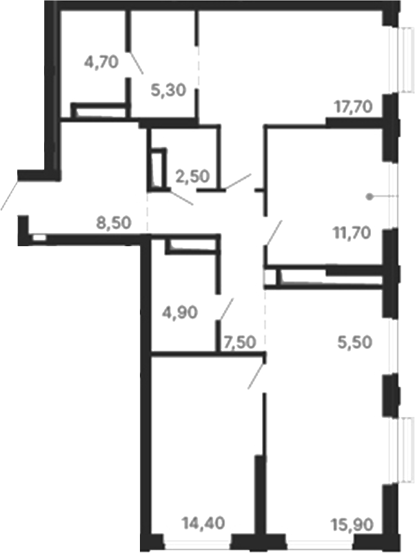 Планировка — Парк Столиц, 3-комн., 99 м²
