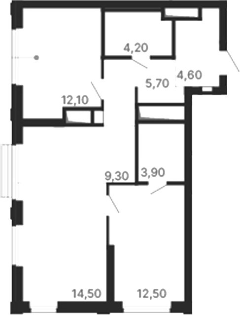 Планировка — Парк Столиц, 2-комн., 67 м²