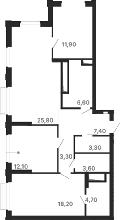 Планировка — Парк Столиц, 3-комн., 97 м²