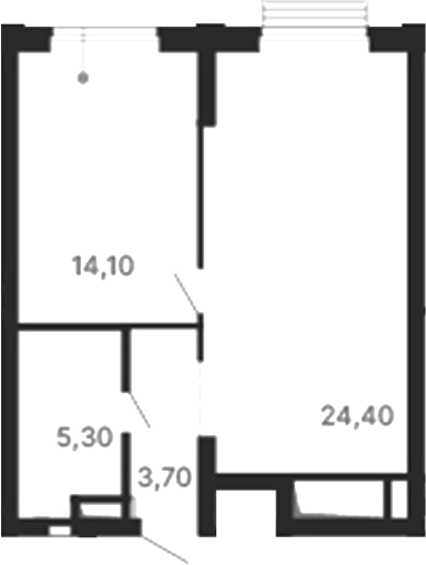 Планировка — Парк Столиц, 1-комн., 48 м²
