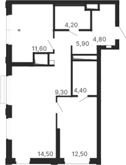 Планировка — Парк Столиц, 2-комн., 67 м²