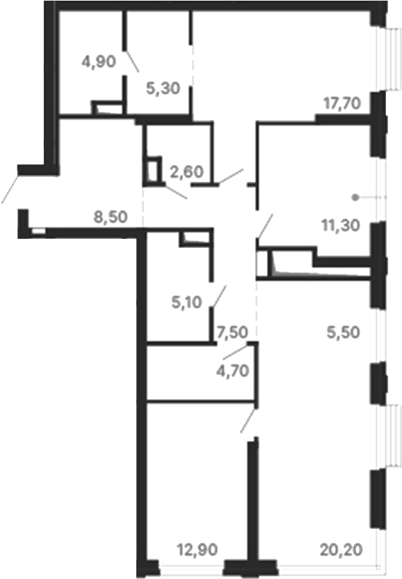 Планировка — Парк Столиц, 3-комн., 106 м²