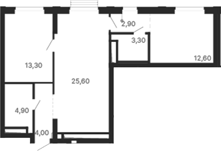 Планировка — Парк Столиц, 2-комн., 67 м²
