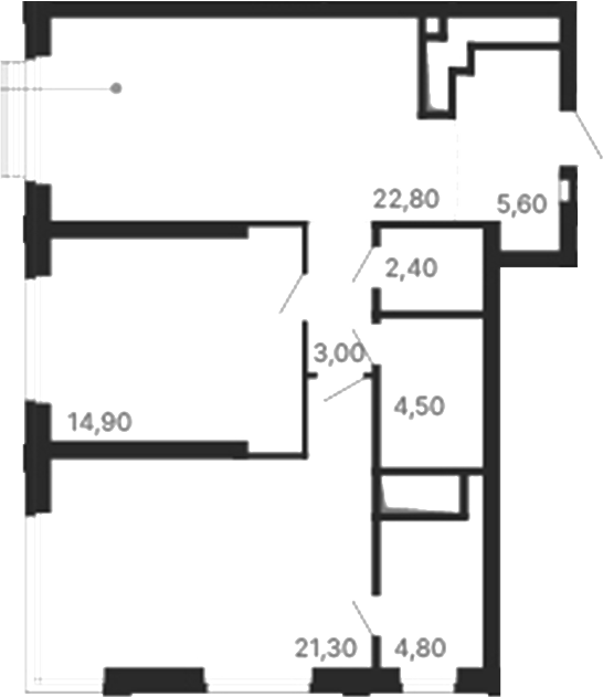 Планировка — Парк Столиц, 2-комн., 79 м²