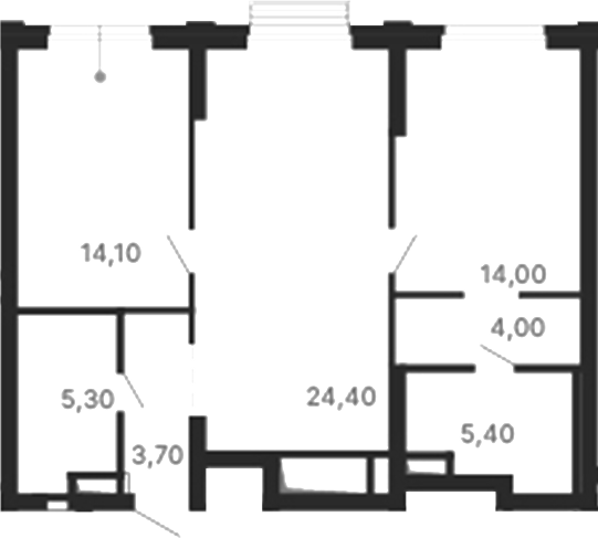 Планировка — Парк Столиц, 2-комн., 71 м²