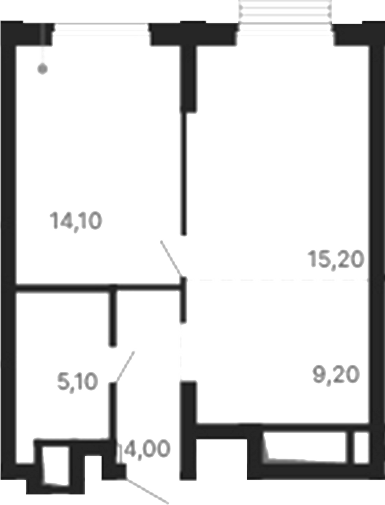Планировка — Парк Столиц, 1-комн., 48 м²
