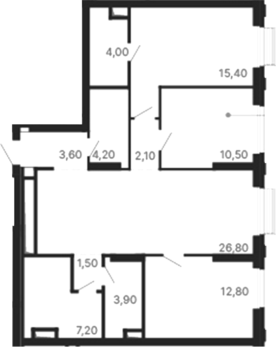 Планировка — Парк Столиц, 3-комн., 92 м²