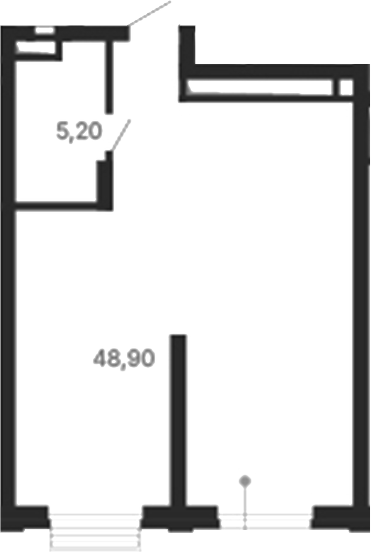 Планировка — Парк Столиц, 1-комн., 54 м²
