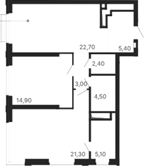Планировка — Парк Столиц, 2-комн., 79 м²