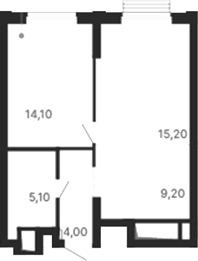 Планировка — Парк Столиц, 1-комн., 48 м²