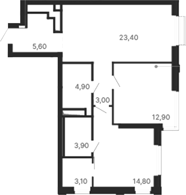 Планировка — Парк Столиц, 2-комн., 72 м²